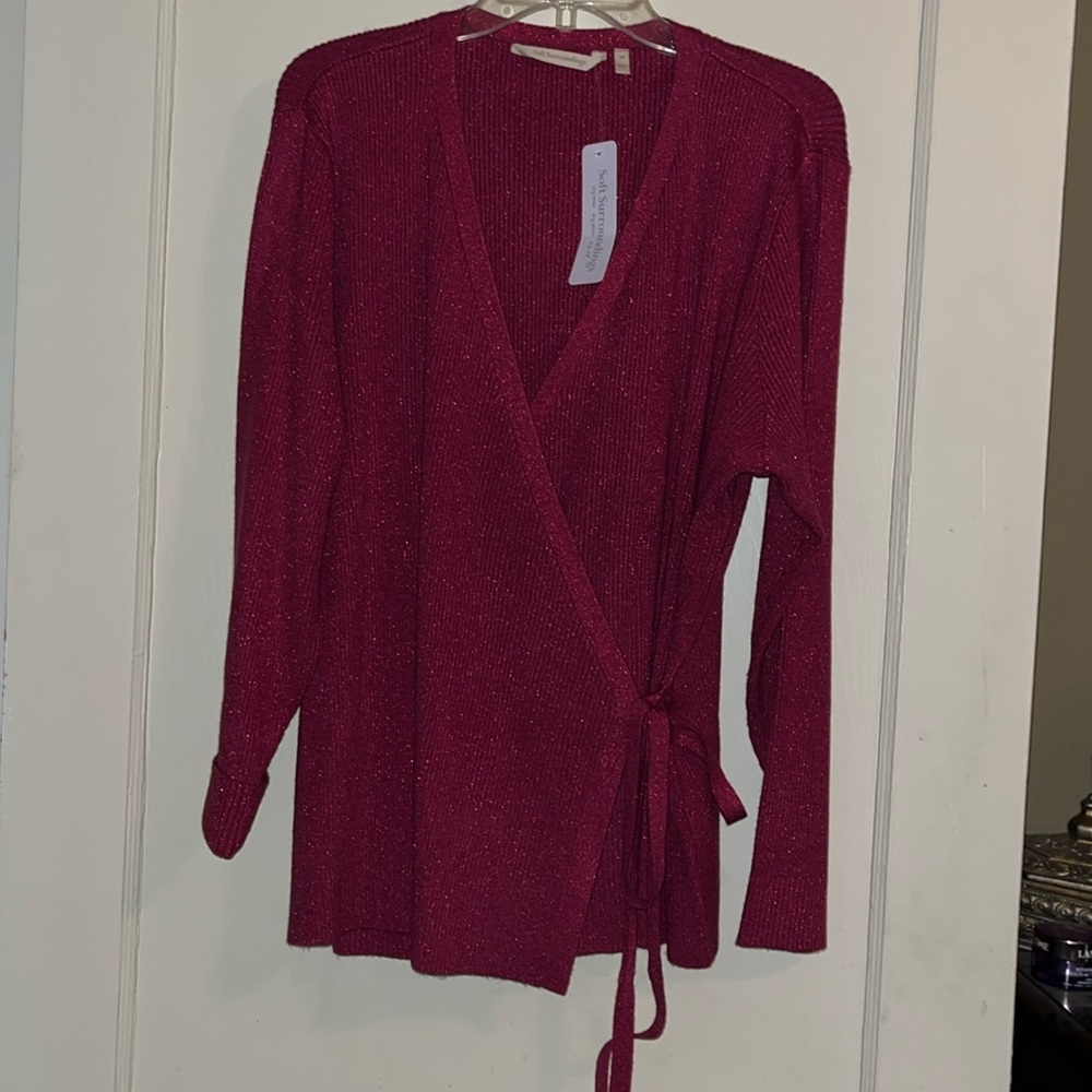 NWT.  Soft Surroundings wrap sweater